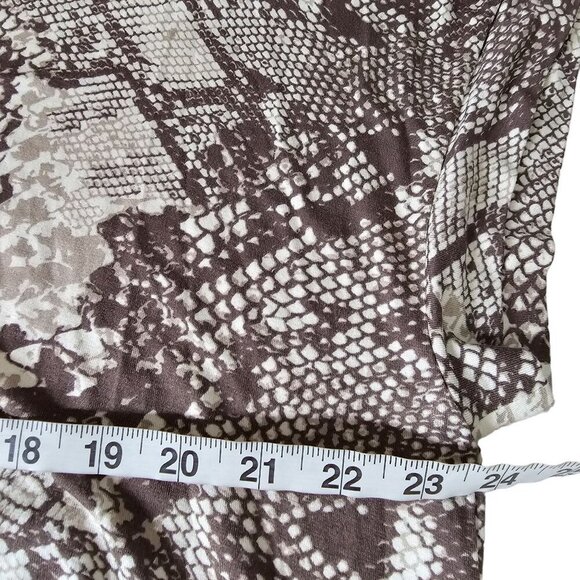 LulaRoe Macy Back V-Neck Maxi Dress Snake Animal Print Side Slit‎ Tan Womens 2XL - Picture 9 of 10